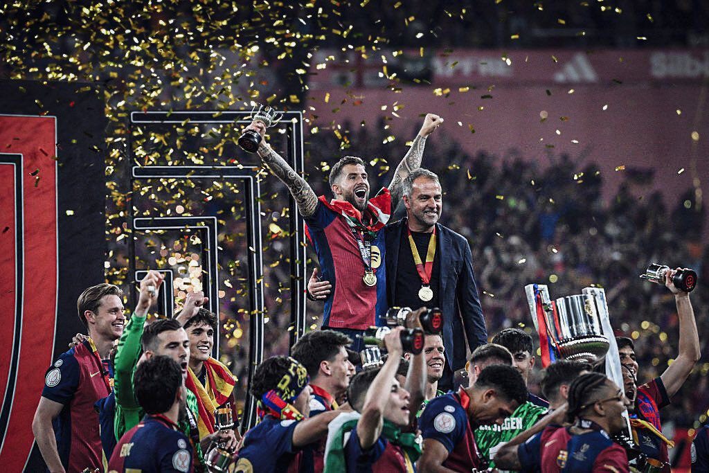 ماذا قال هانز فليك عقب تتويج برشلونة بكأس ملك إسبانيا؟