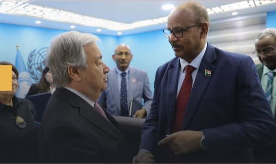 إبراهيم جابر يلتقي غوتيريش في بغداد