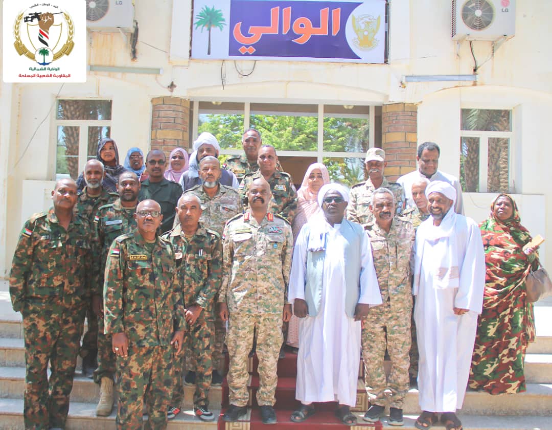 وفد المقاومة الشعبية بنهر النيل يزور الشمالية ويلتقي الوالي وقادة المقاومة بالولاية