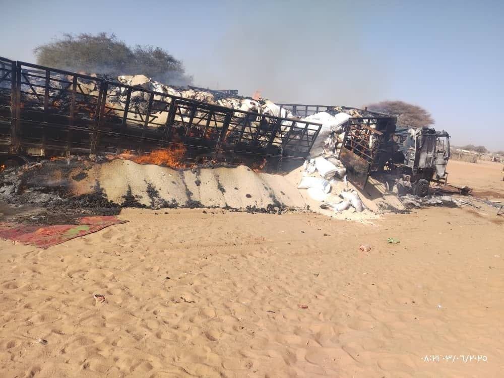 اتهامات للجيش السوداني باستهداف قافلة مساعدات شمال دارفور