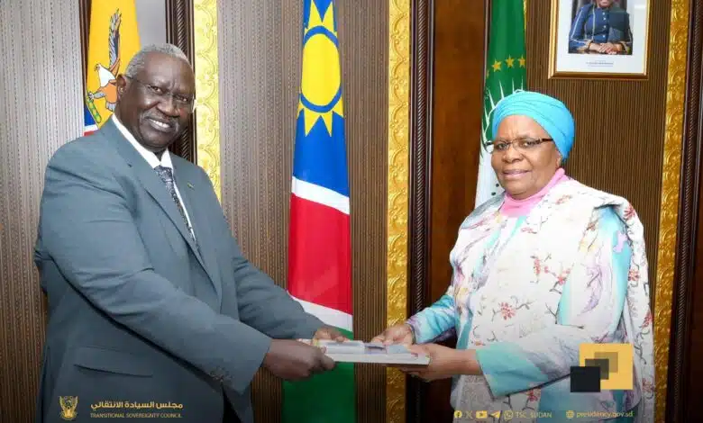 رسالة عاجلة من قائد السودان البرهان إلى رئيسة ناميبيا